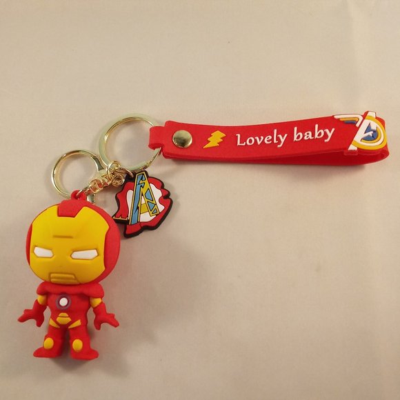 Iron Man Superhero Key Chain Key Ring Comic Movie Character Figurine Keychain - Picture 7 of 9